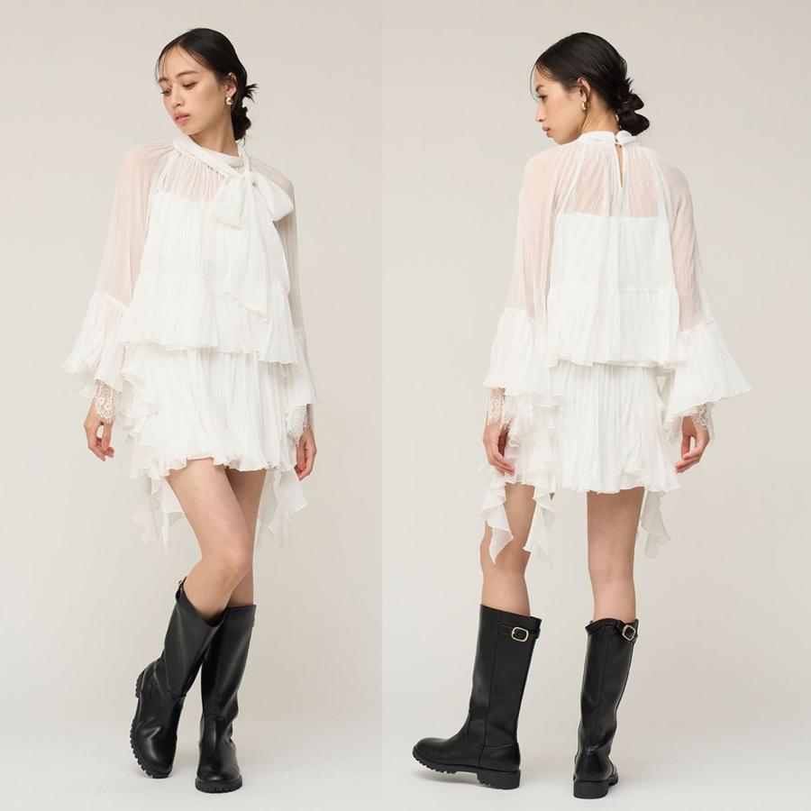 SNIDEL（スナイデル） SALE40%OFF レーストリムシフォンセットアップ 