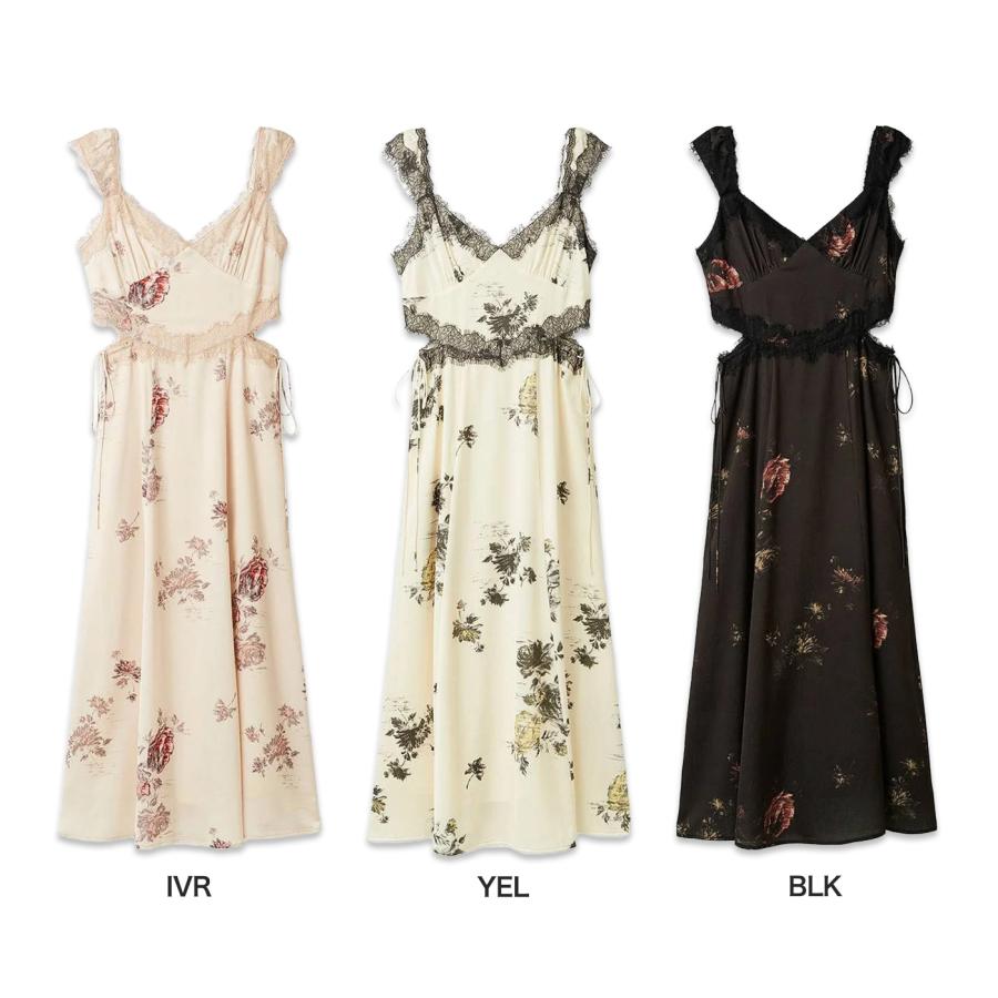 SNIDEL（スナイデル） レーストリムプリントキャミワンピース