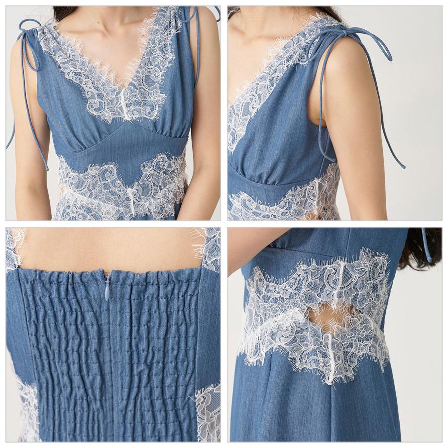 SNIDEL（スナイデル） レーストリムバリエワンピース swfo264134