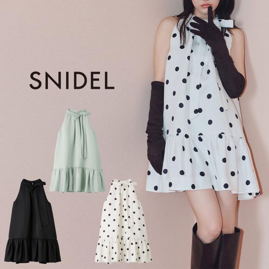 SNIDEL（スナイデル） サテンリボンミニワンピース swfo264147