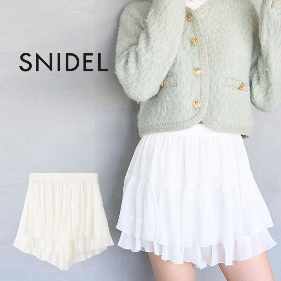 SNIDEL（スナイデル） SALE30%OFF リップルラインミニスカショーパン swfp255030 レディース ショートパンツ スカート  ボトムス ミニ丈 : セレクトショップムー Yahoo!店 - 通販 - Yahoo!ショッピング