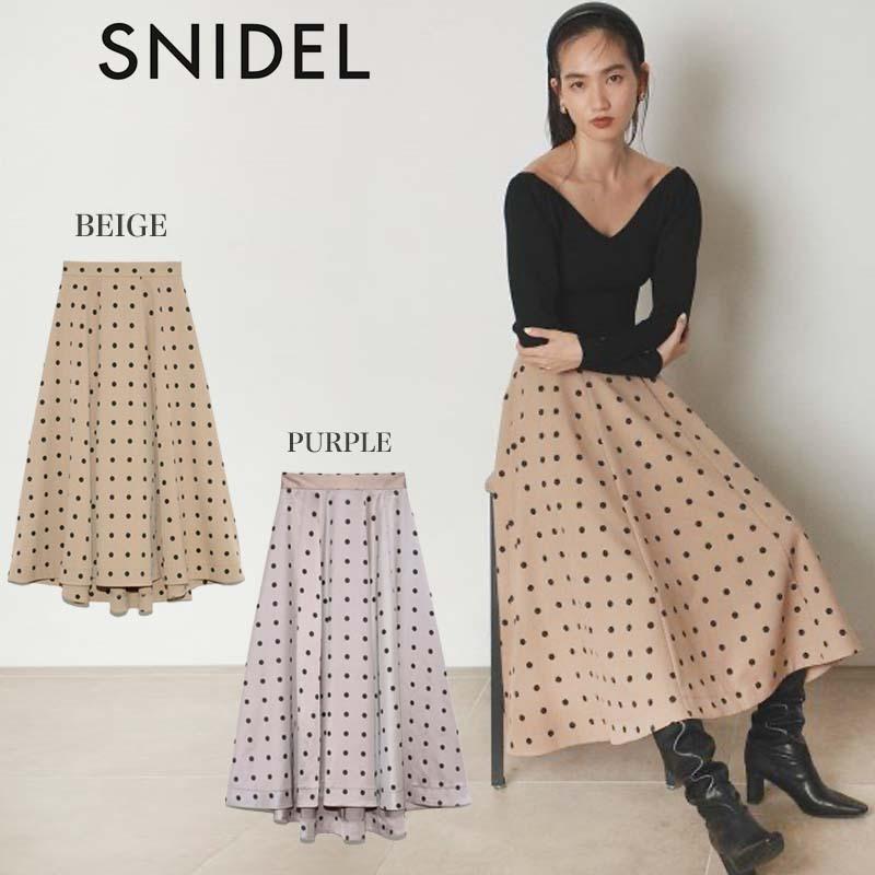 Snidel スナイデル 通販 プリントボリュームフレアスカート Swfs5079 レディース 秋冬 水玉 ドット Swfs5079 セレクトショップムー 通販 Yahoo ショッピング