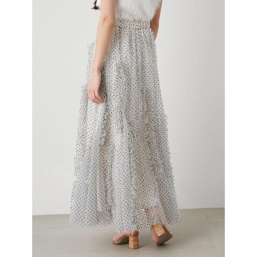 SNIDEL SALE50%OFF ランダムフリルチュールスカート swfs242134 SNIDEL SALE50%OFF ランダムフリルチュールスカート swfs242134