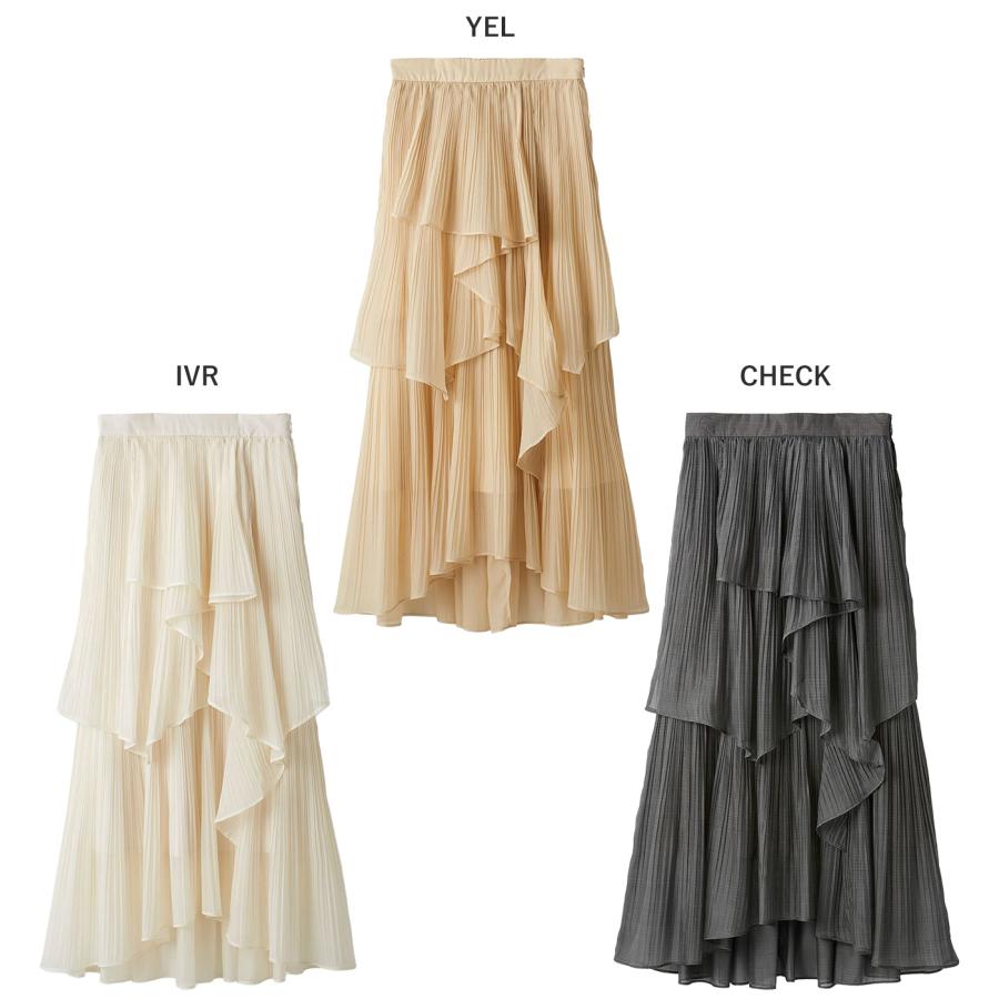 SNIDEL ストレートプリーツティアードスカートSWFS254142 SNIDEL snidel / スナイデル ストレートプリーツティアード