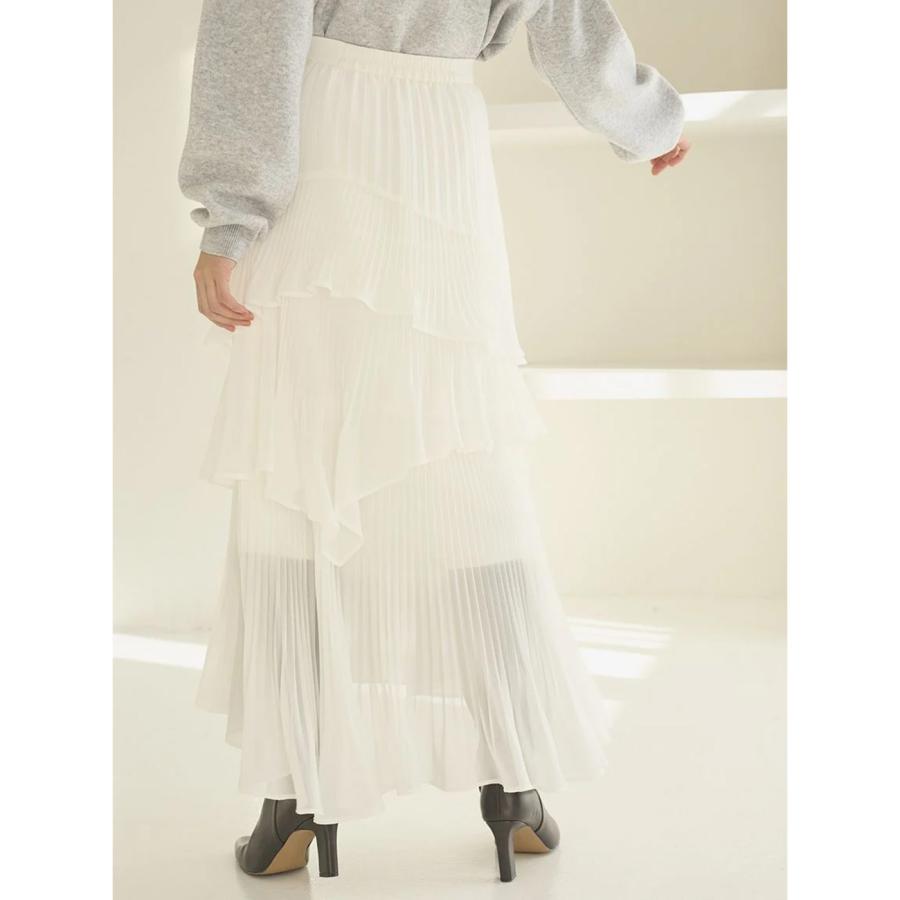 SNIDEL（スナイデル） SNIDEL Sustainableプリーツティアードスカート