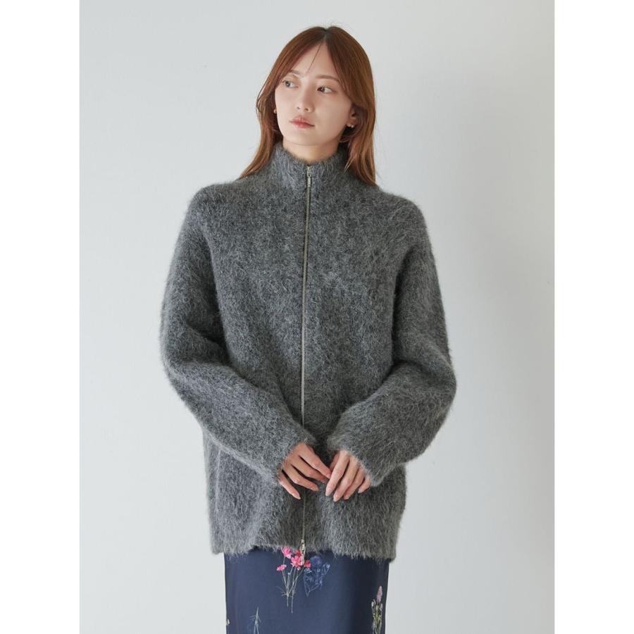 スナイデル　今季アルパカシャギーニットコート　新品 SNIDEL（スナイデル） SALE40%OFF アルパカシャギージップコート