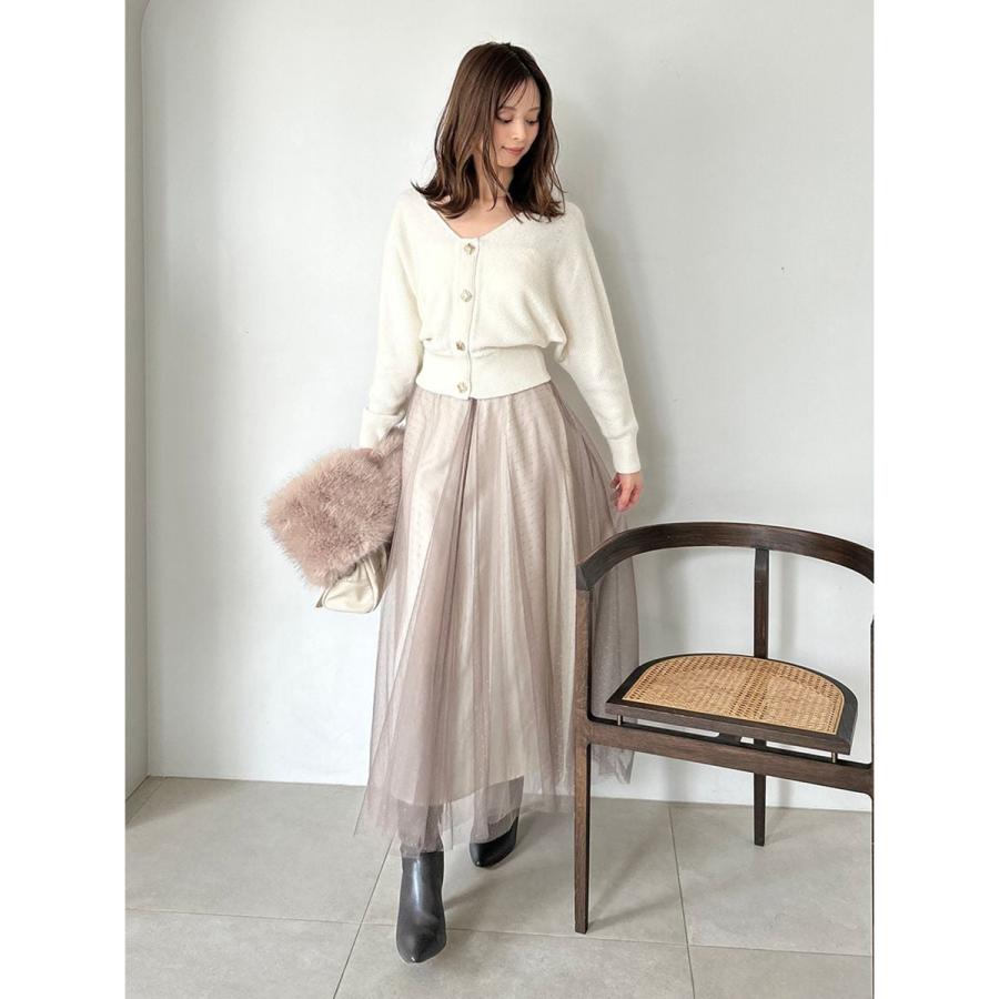 SNIDEL  ベージュ カーディガンとドレス セット SNIDEL（スナイデル） SALE30%OFF チュールスカートセットカーディガン
