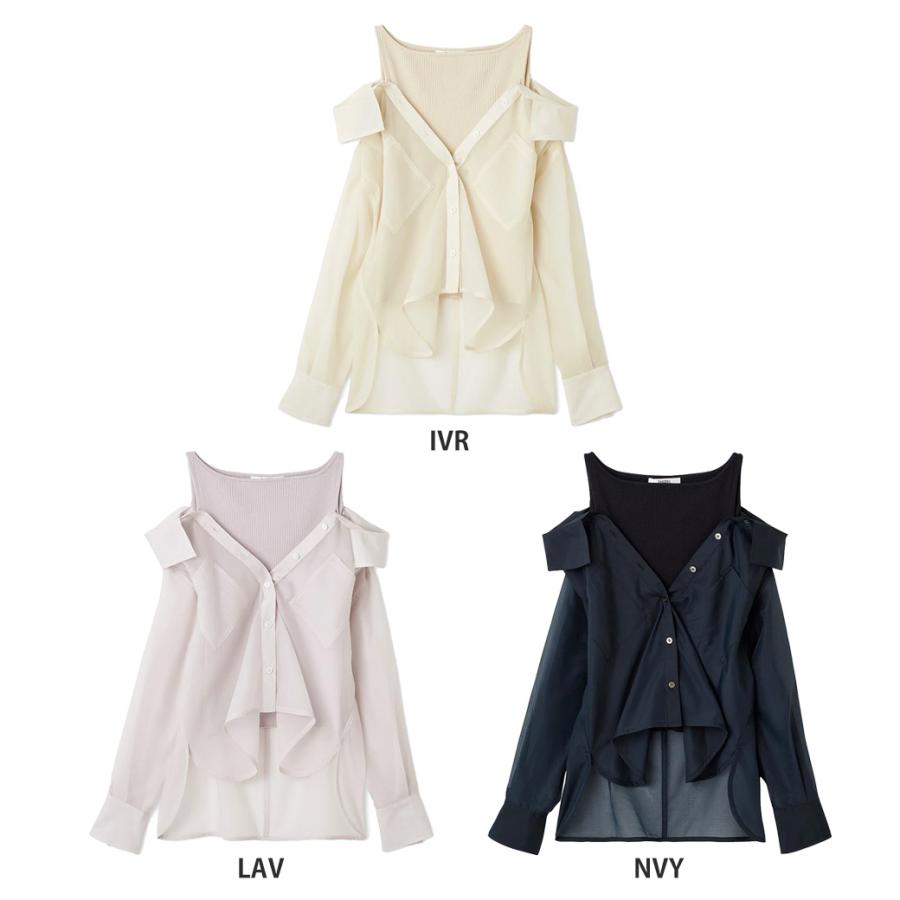 SNIDEL SALE50%OFF スナイデル Sustainableシアーシャツニット