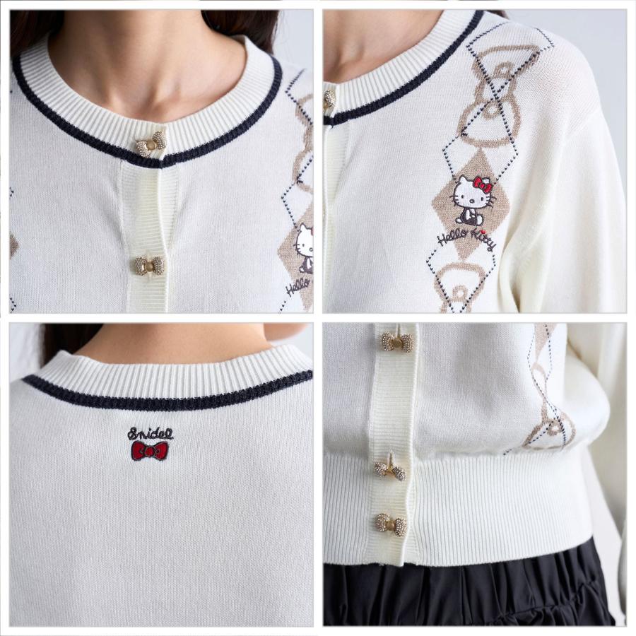 SNIDEL（スナイデル） SNIDEL HELLO KITTY アーガイルカーディガン