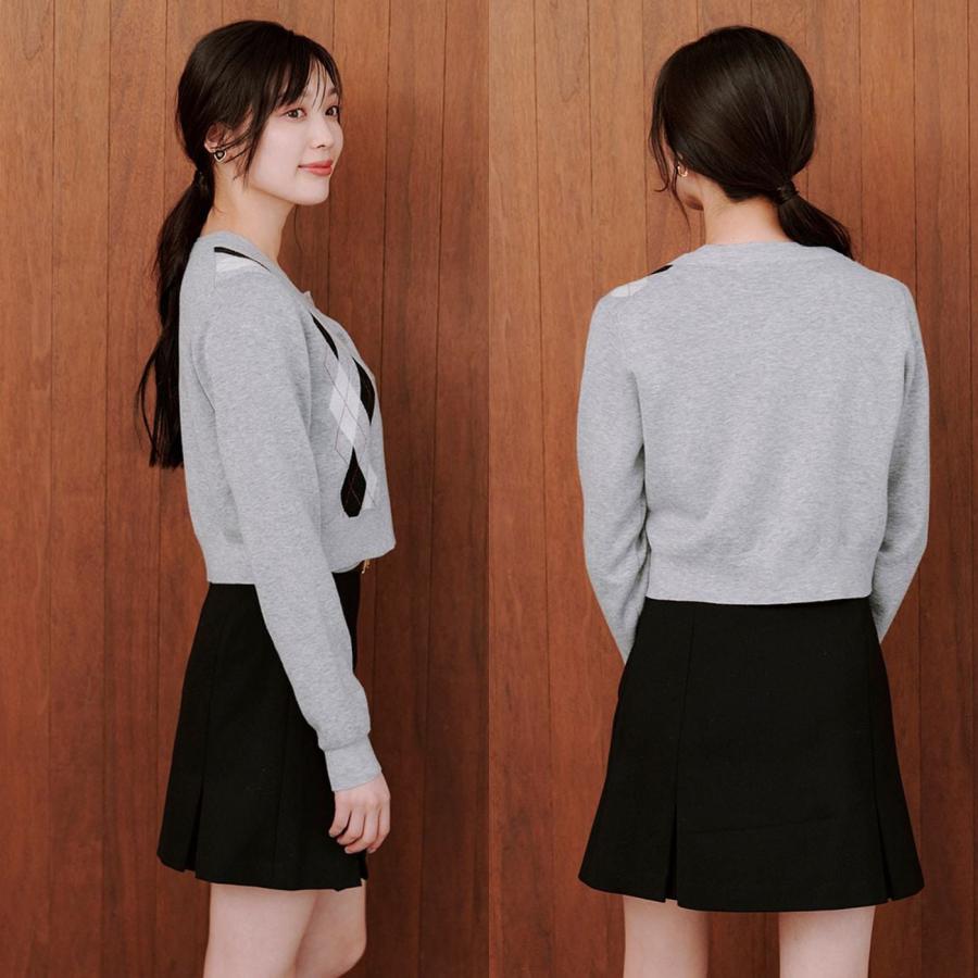 snidel アーガイルカーディガン アーガイルカーディガン(カーディガン)｜トップス｜SNIDEL(スナイデル