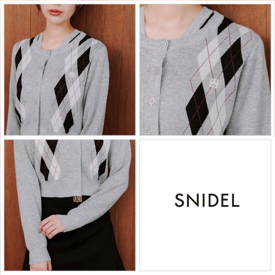 SNIDEL スナイデル アーガイルカーディガン swnt254289