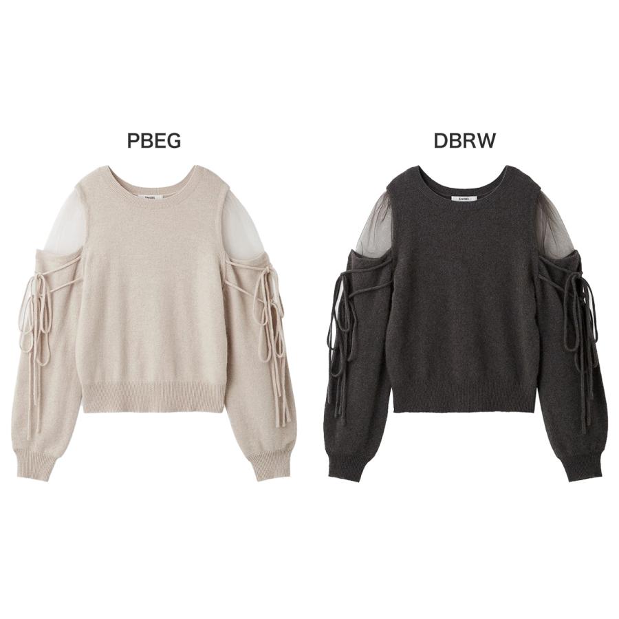 SNIDEL（スナイデル） シースルーショルダーニットプルオーバー