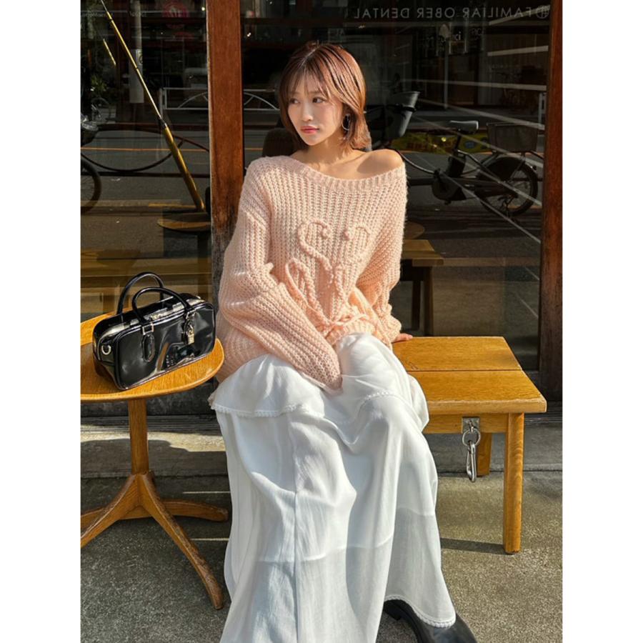 SNIDEL（スナイデル） ロゴローゲージニットプルオーバー swnt261020