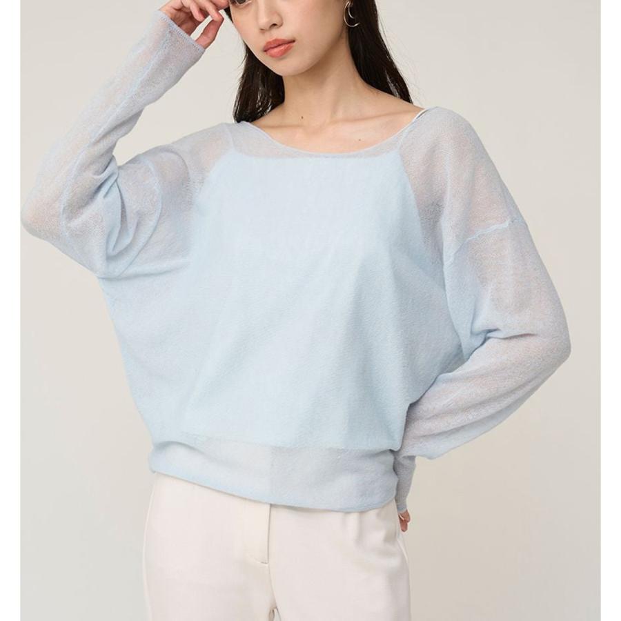 ベビーアルパカ　コットン　CLOTH&CROSS ハグオーワー　ニット　七分袖 ベビーアルパカ コットン CLOTH&CROSS ハグオーワー ニット 七分袖