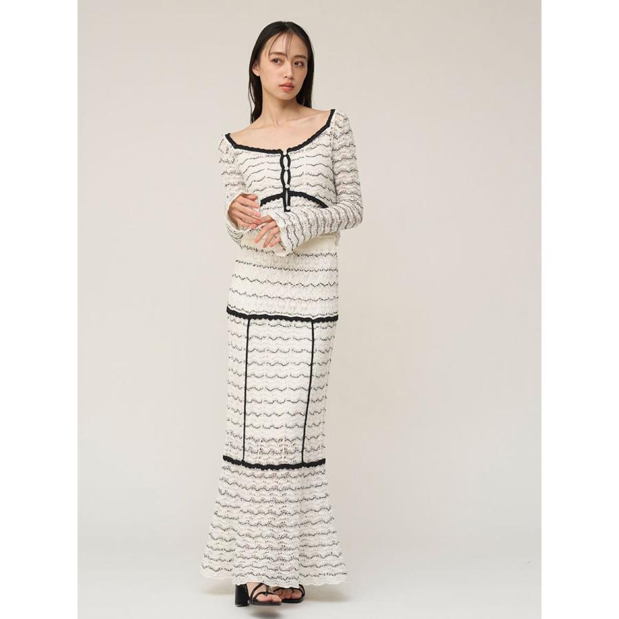 SNIDEL（スナイデル） クロシェニットトップス swnt261156 レディース