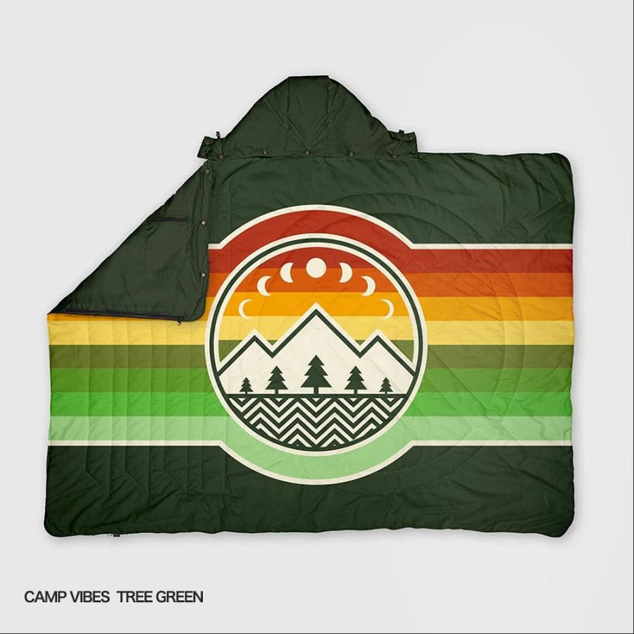 VOITED ボイテッド Travel Pillow Blanket トラベルピローブランケット脱着可能フード付きポンチョ バンライフ 車中泊