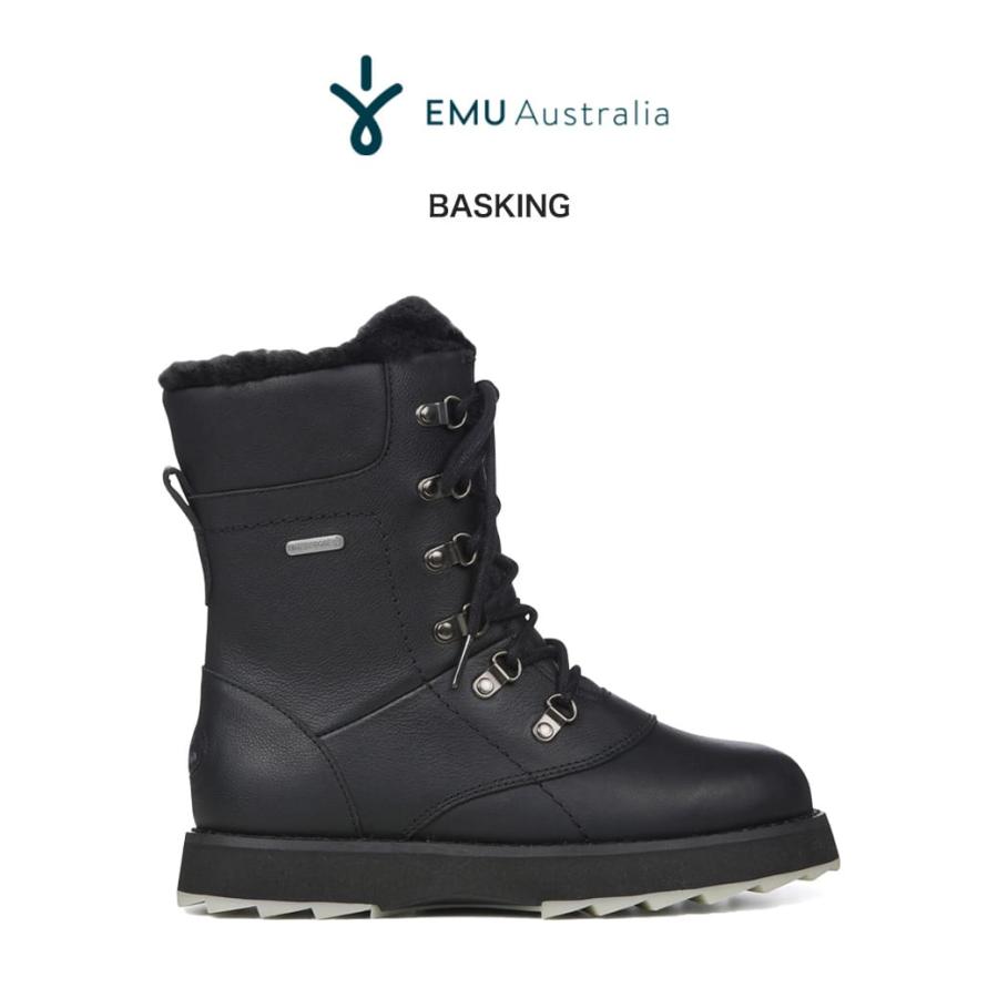 EMU Basking バスキング w12916 Australia レディース ムートンブーツ 編み上げ レースアップ 厚底 防水加工 サイドファスナー シープスキン SALE20%OFF EMU Basking バスキング w12916 Australia レディース