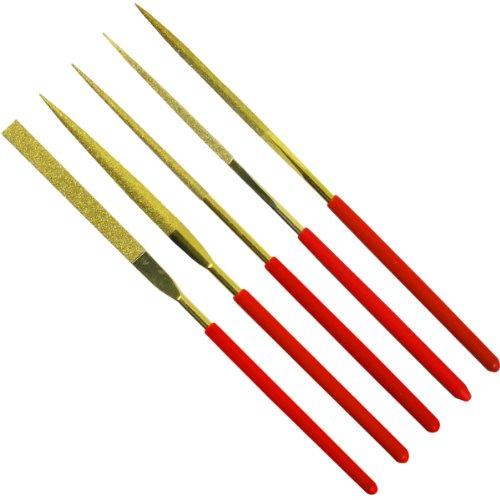 近与(KONYO) SUN UP ダイヤモンドヤスリ 5本組 チタンコーティング 140mm の商品画像