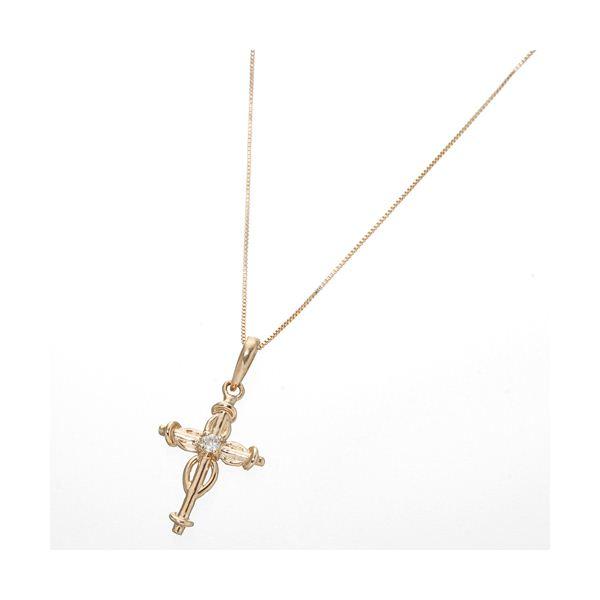 【日本未発売】 10金ピンクゴールド（K10PG） クロスダイヤモンドペンダント/ネックレス 【1636641765】(9763円)