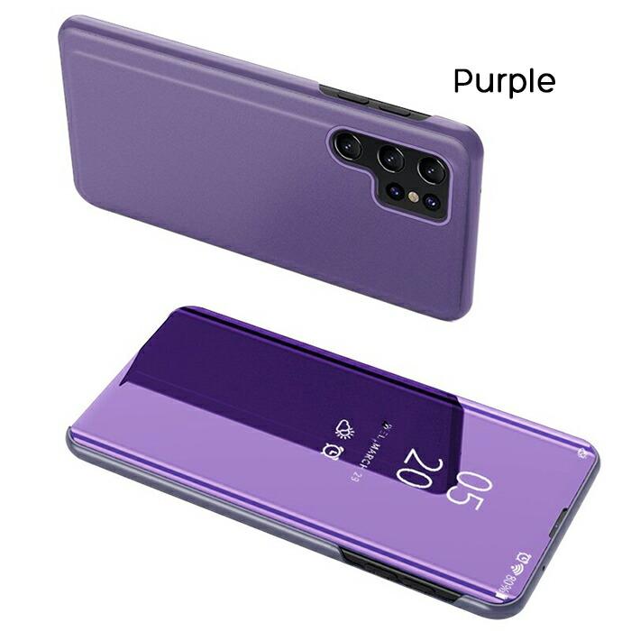 Galaxy S S23 Ultra SC-52D SCG20 SM-S918 ケース 手帳型 半透明ミラー 