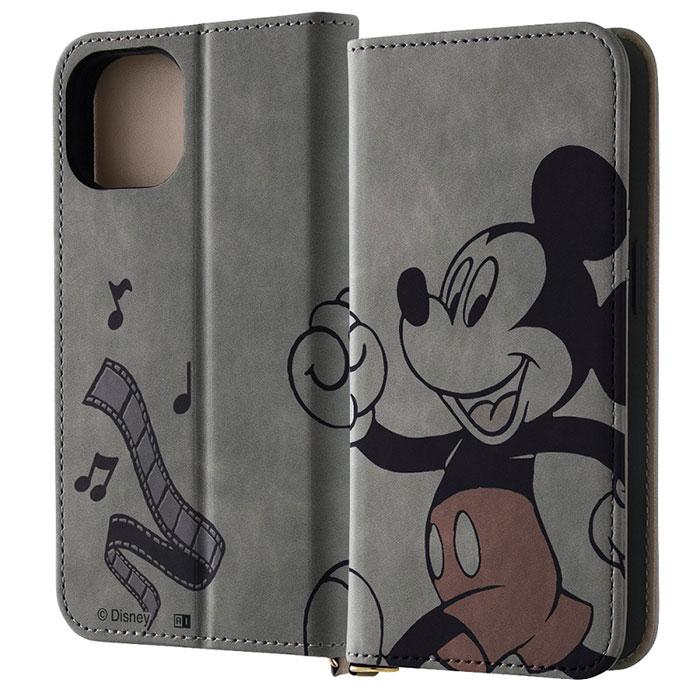 iPhone15 ケース 手帳型 ディズニー レザー Raffine ミッキーマウスとフィルム カバー スマホケース | iPhone 15