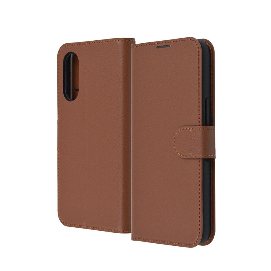 arrows We2 ケース F-52E FCG02 M07 手帳型 耐衝撃 レザー シンプル マグネット ブラウン カバー アローズ スマホケース | arrows We