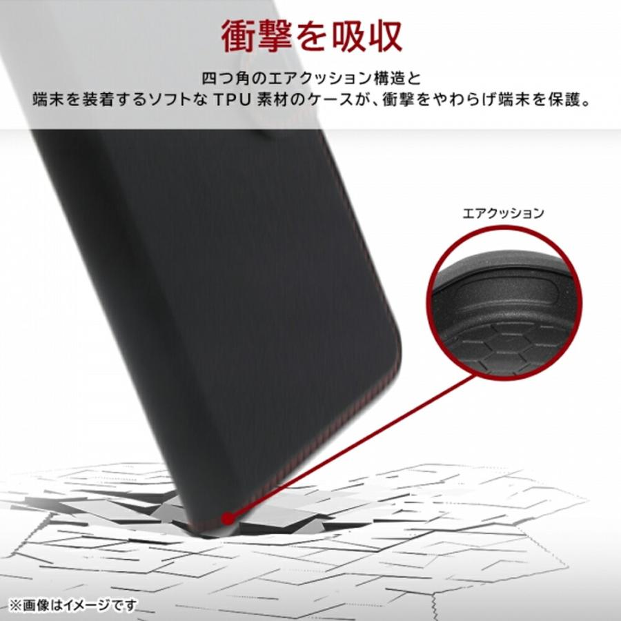 arrows We2 ケース F-52E FCG02 M07 手帳型 耐衝撃 レザー シンプル マグネット ダークネイビー カバー アローズ スマホケース | arrows We | 03