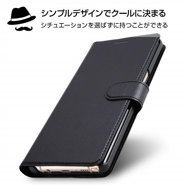Galaxy Note8 SC-01K SCV37 ケース 手帳型 シンプル マグネット ブラック レッド カバー サムスン ギャラクシー スマホケース｜selectshopsig｜03