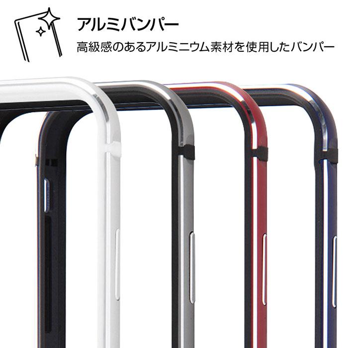 iPhoneXR ケース ハードケース アルミバンパー 背面パネル クリア ブラック カバー アイフォン テンアール スマホケース｜selectshopsig｜03