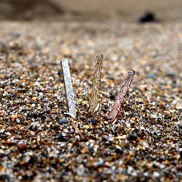 ネックレス ハワイアンジュエリー バー スクロール ステンレスの画像