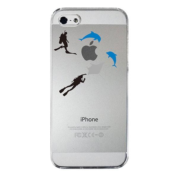 iPhoneSE 第1世代 iPhone5s iPhone5 ケース ハードケース クリア カバー アイフォン スキューバダイビング マンタ イルカ｜selectshopsig｜04