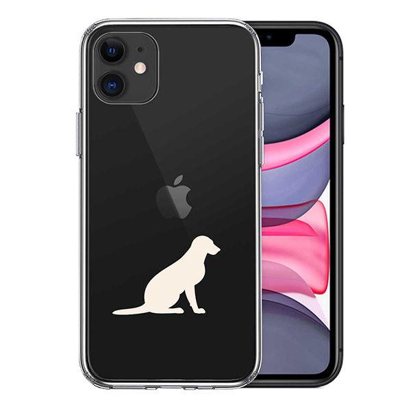 iPhone 11 11Pro 11ProMax ケース ハードケース クリア 犬 シルエット ラブラドールレトリバー２ 白 カバー アイフォン スマホケース｜selectshopsig