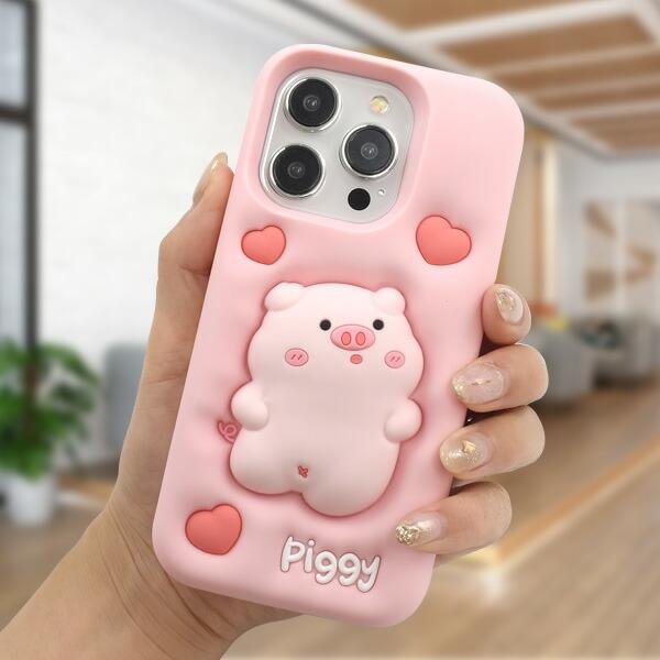 iPhone15 Pro ケース ソフトケース 動物ケース シリコン カバー
