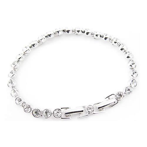 売れ筋 スワロフスキー Tennis クリア クリスタル ブレスレット アクセサリー レディース 日本産 Azerbaijanfoundation Az
