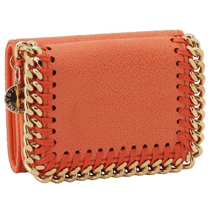 ステラマッカートニー STELLA McCARTNEY 521371 W9355 7501 ファベラ 三つ折り財布 ミニウォレット ブライトオレンジ レディース 財布、帽子、ファッション小物 財布 ウォレットブライト