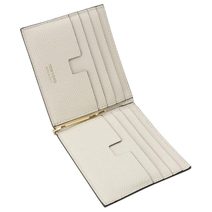 最新 トムフォード TOM FORD YM231T LCL081 U1018 マネークリップ付二つ折り財布（小銭入れ無し）クリーム メンズ ウォレット 【GMS8422058790】(30420円)
