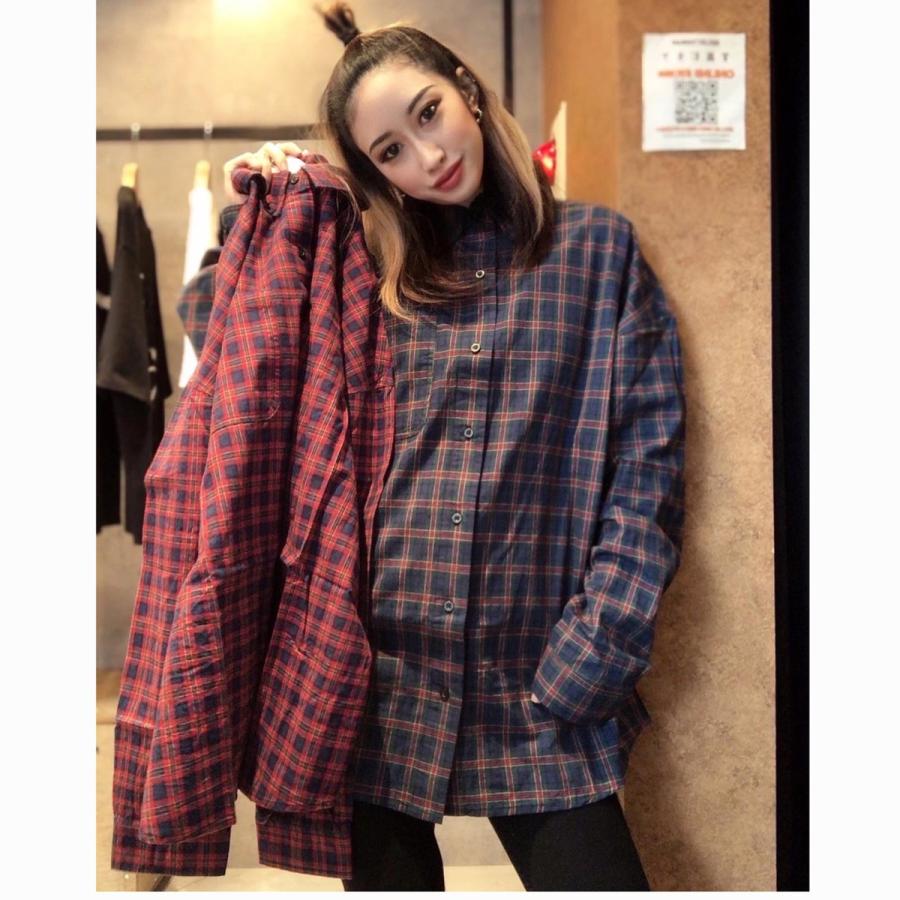最適な材料 チェックシャツ ロング 長袖 シャツ トップス カットソー 羽織 ユニセックス メンズ レディース チェックロングsh Ntc 超人気の Technet 21 Org