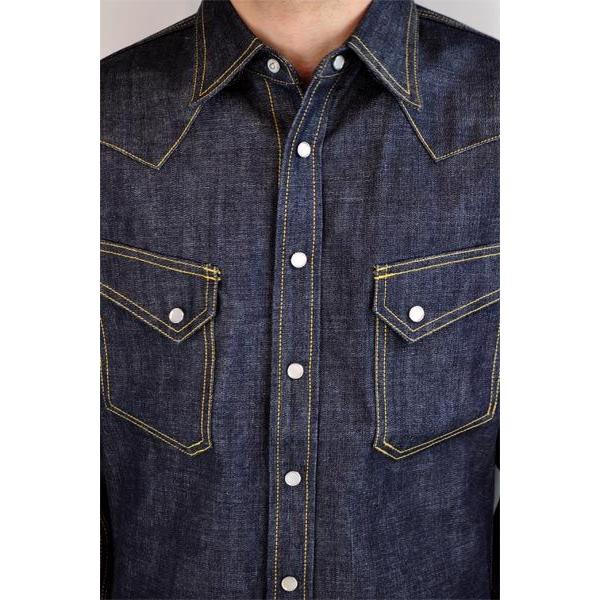 THE FLAT HEAD(フラットヘッド)DENIM WESTERN L/S SHIRT WORK SHIRT 7001 長袖  デニムウエスタンシャツ ワークシャツ