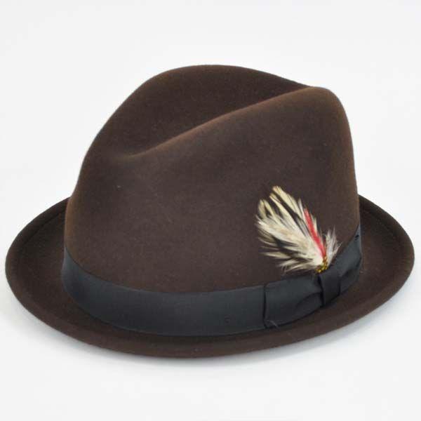16%off sale 【NEW YORK HAT】ニューヨークハット #5325 LITE FELT STINGY 中折れハット 帽子 ウール 短い つば 羽根つき｜selectshopvacation