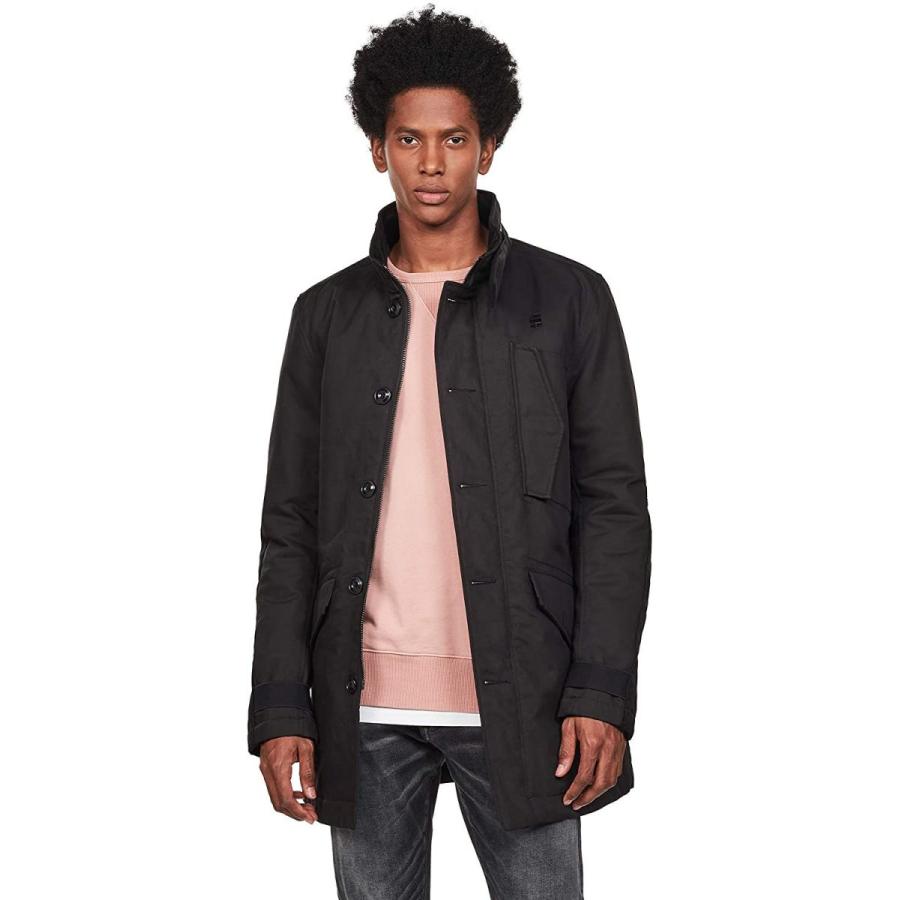 海外輸入 G Star Raw ジースターロゥ コート トレンチコート メンズ 撥水 中綿 黒 Scutar Utility Trench 購入半額 Zephyr Tg