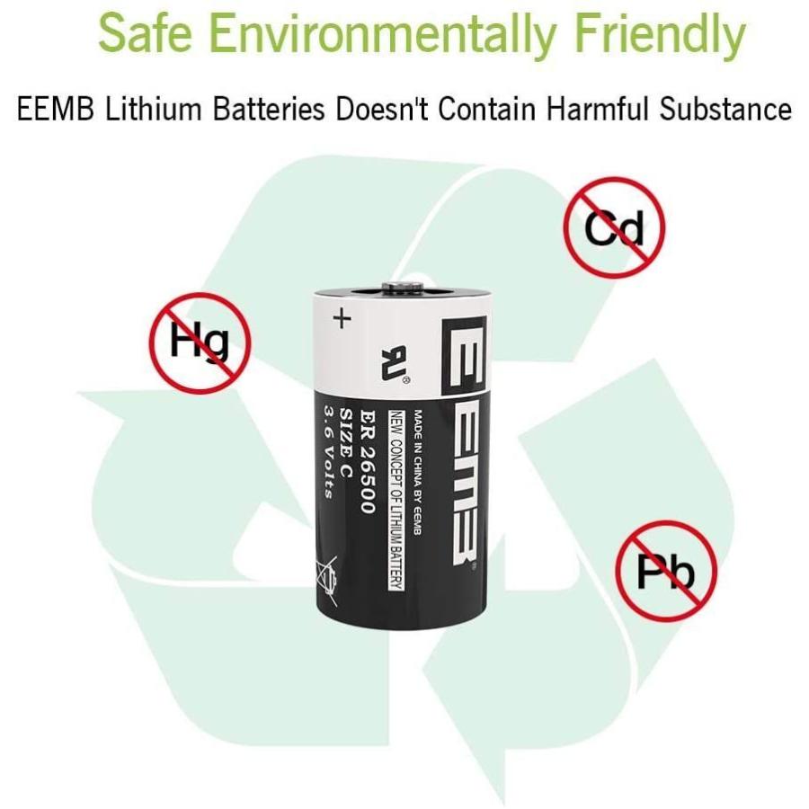 EEMB 塩化チオニルリチウム一次電池 （Li-SOCL2）3.6V C （単2）円筒形リチウム電池 ER26500 9.0Ah 充電不可｜selectshopvivace｜03