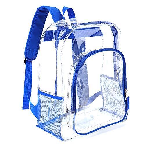 【サイズ交換ＯＫ】 Heavy Duty 並行輸入 B Through See Bookbags Plastic Backpack Clear Transparent リュックサック