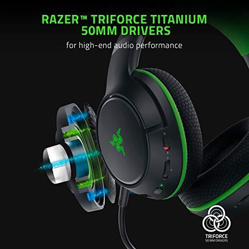 Razer Kaira Pro XboxシリーズXのワイヤレスゲームヘッドセット  S：Triforce Titanium 50mmドラ 並行輸入｜selectshopwakagiya｜02