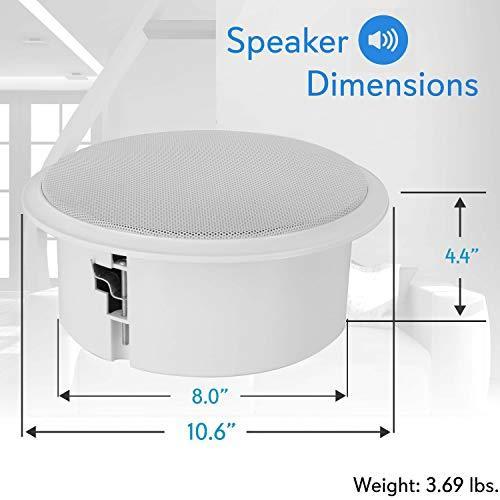 Pyle パイル Home PDICS82 8-Inch Full Range スピーカー Flush Mount