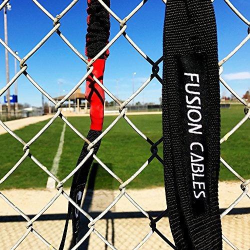 Kbands フュージョンケーブル ベロシティトレーナー 野球 - ソフトボールレジスタンスアームバンド 強度と速度 Int/Ad 48インチ 2個 フュージョンケーブル レベル Int/Adv 4本 各12 18ポンド 各8 12ポンド ブルーレベル4 40ポンド レッドレベル3 各20 28ポンド Fusion