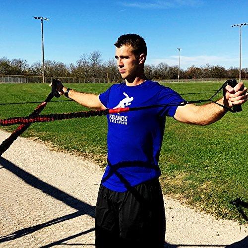 Kbands フュージョンケーブル ベロシティトレーナー 野球 - ソフトボールレジスタンスアームバンド 強度と速度 Int/Ad 48インチ 2個 フュージョンケーブル レベル Int/Adv 4本 各12 18ポンド 各8 12ポンド ブルーレベル4 40ポンド レッドレベル3 各20 28ポンド Fusion