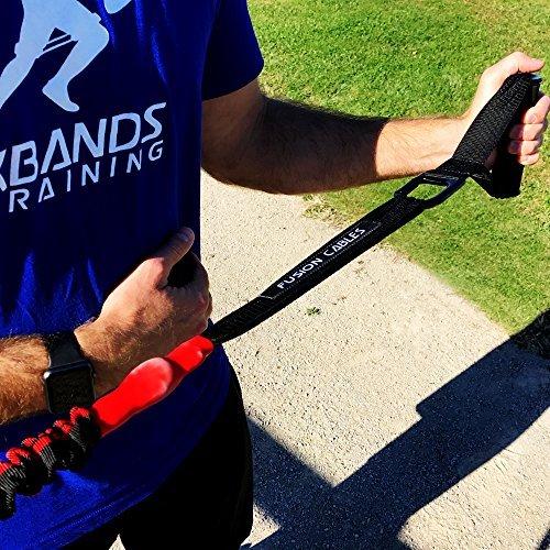 Kbands フュージョンケーブル ベロシティトレーナー 野球 - ソフトボールレジスタンスアームバンド 強度と速度 Int/Ad 48インチ 2個 フュージョンケーブル レベル Int/Adv 4本 各12 18ポンド 各8 12ポンド ブルーレベル4 40ポンド レッドレベル3 各20 28ポンド Fusion