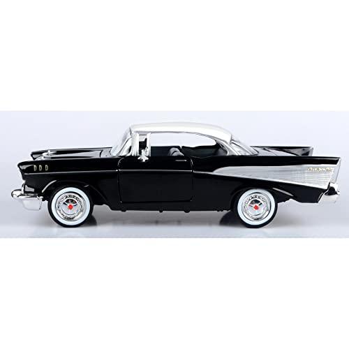 1957シボレーベルエアブラック-モーターマックスプレミアムアメリカン73228-1/24スケールダイキャストモデルカー 並行輸入｜selectshopwakagiya｜02