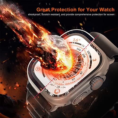 6 Pack Case with Tempered Glass Screen Protector for Apple Watch Ult 並行輸入｜selectshopwakagiya｜02