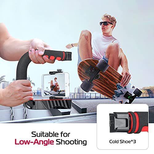 ULANZI U-Grip Pro ハンドヘルド ビデオリグ ステディカム トリプルコールドシュー付き 安定ハンドルグリップ iPhon 並行輸入